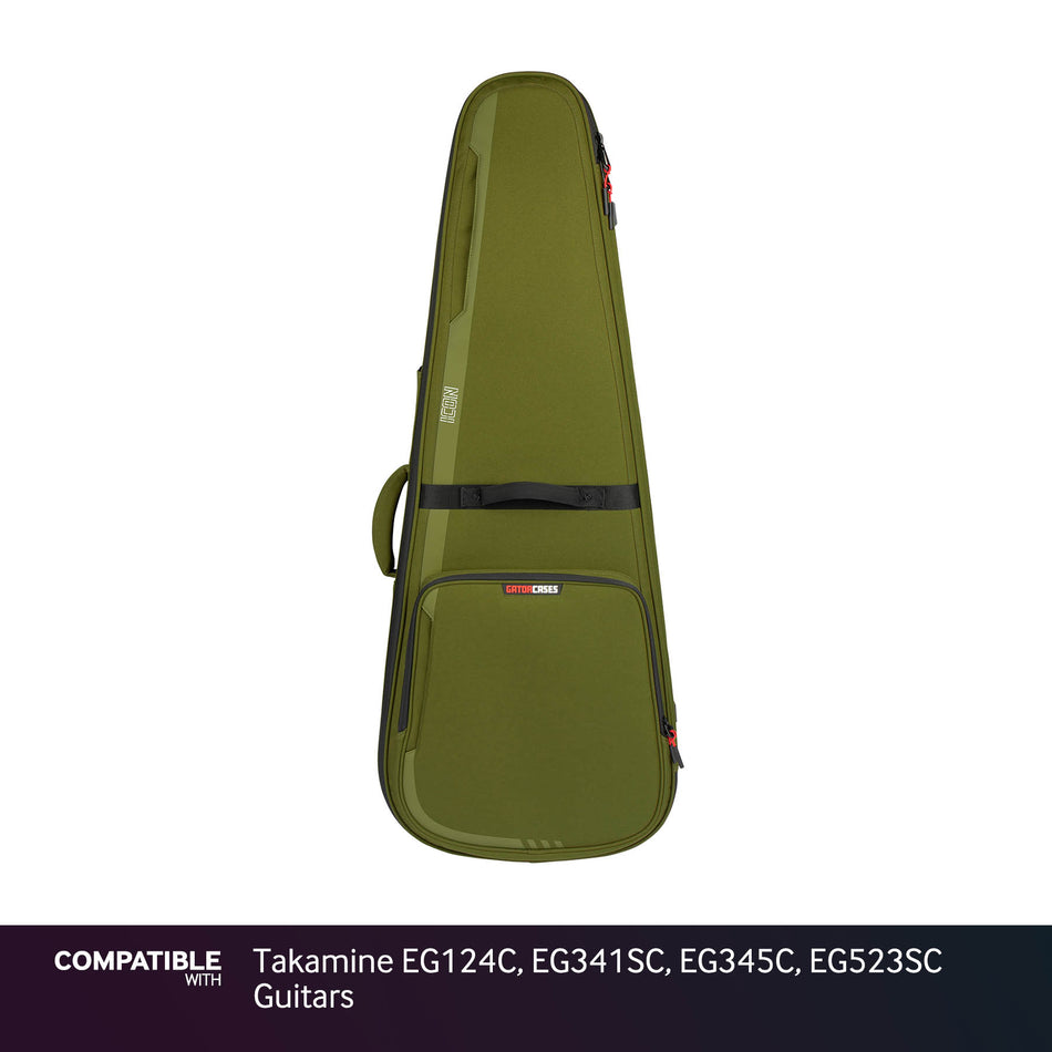 Gator Green ICON Case for Takamine EG124C, EG341SC, EG345C, EG523SC Guitars