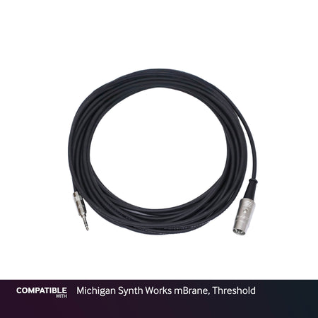 Rapco 1/8" TRS MIDI Type-B Cable for Michigan Synth Works mBrane, Threshold