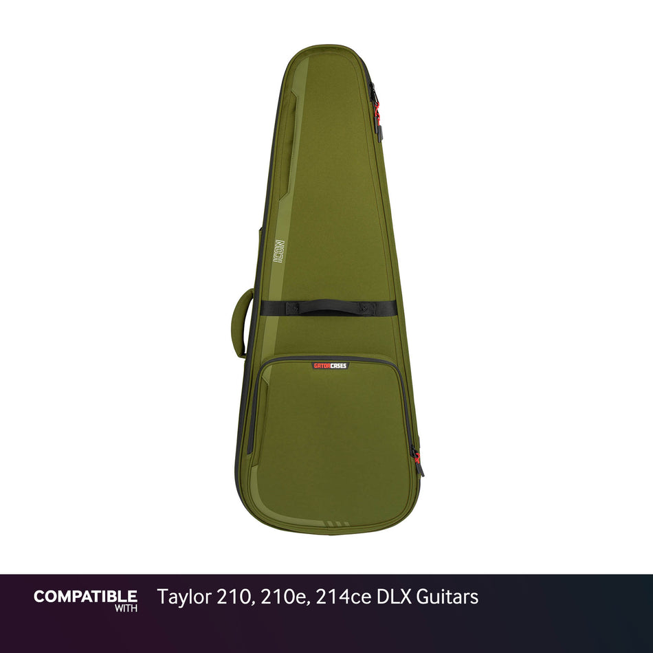 Gator Green ICON Case for Taylor 210, 210e, 214ce DLX Guitars