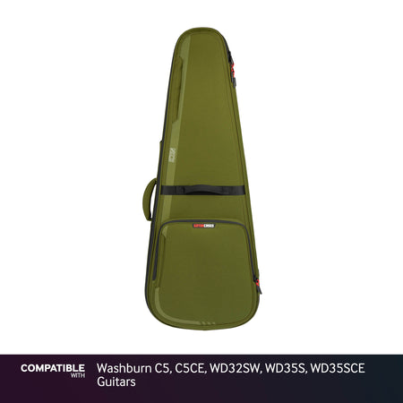 Gator Green ICON Case for Washburn C5, C5CE, WD32SW, WD35S, WD35SCE Guitars