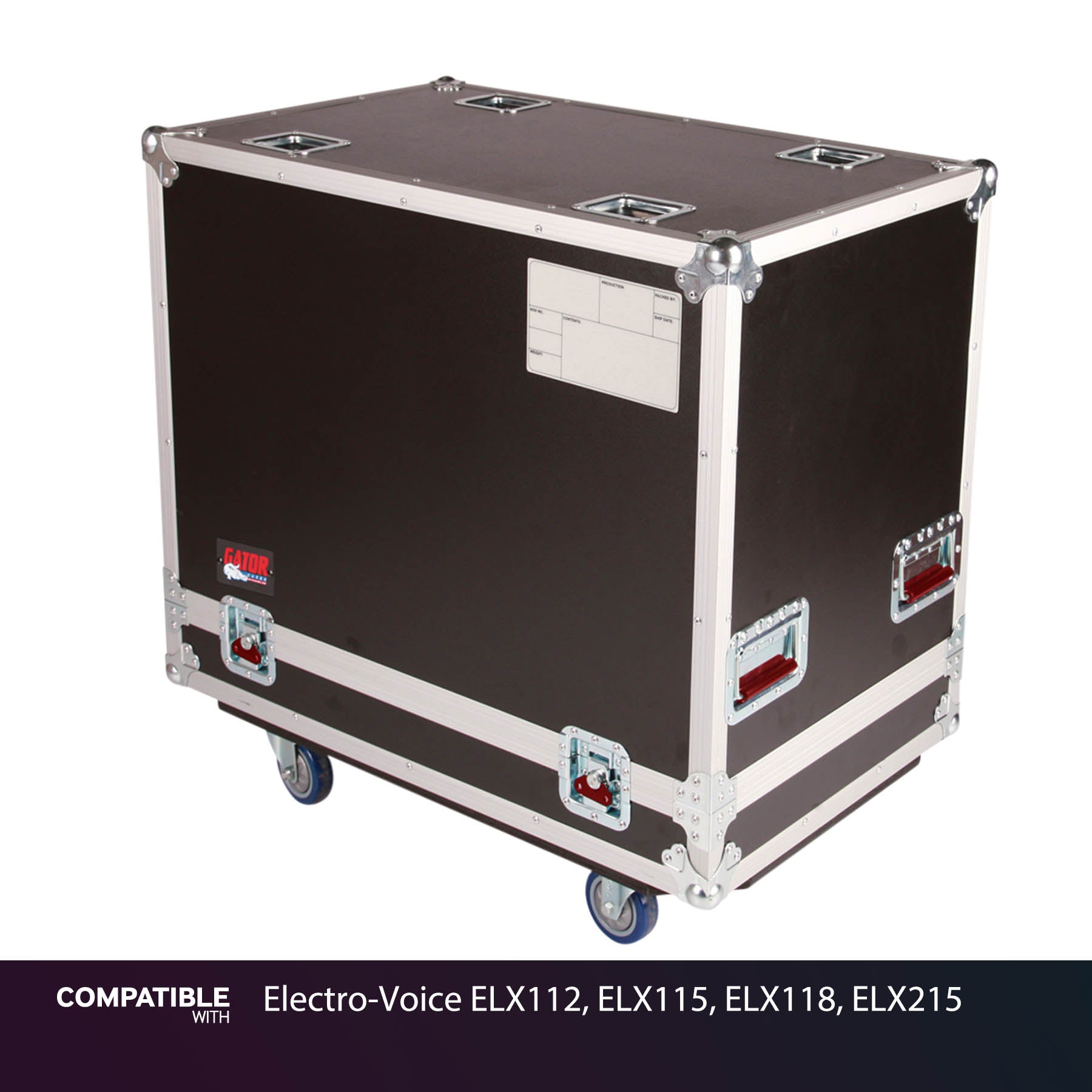 Gator 2-Speaker Tour Case for Electro-Voice ELX112, ELX115, ELX118, ELX215