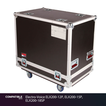 Gator 2-Speaker Tour Case for Electro-Voice ELX200-12P, ELX200-15P, ELX200-18SP