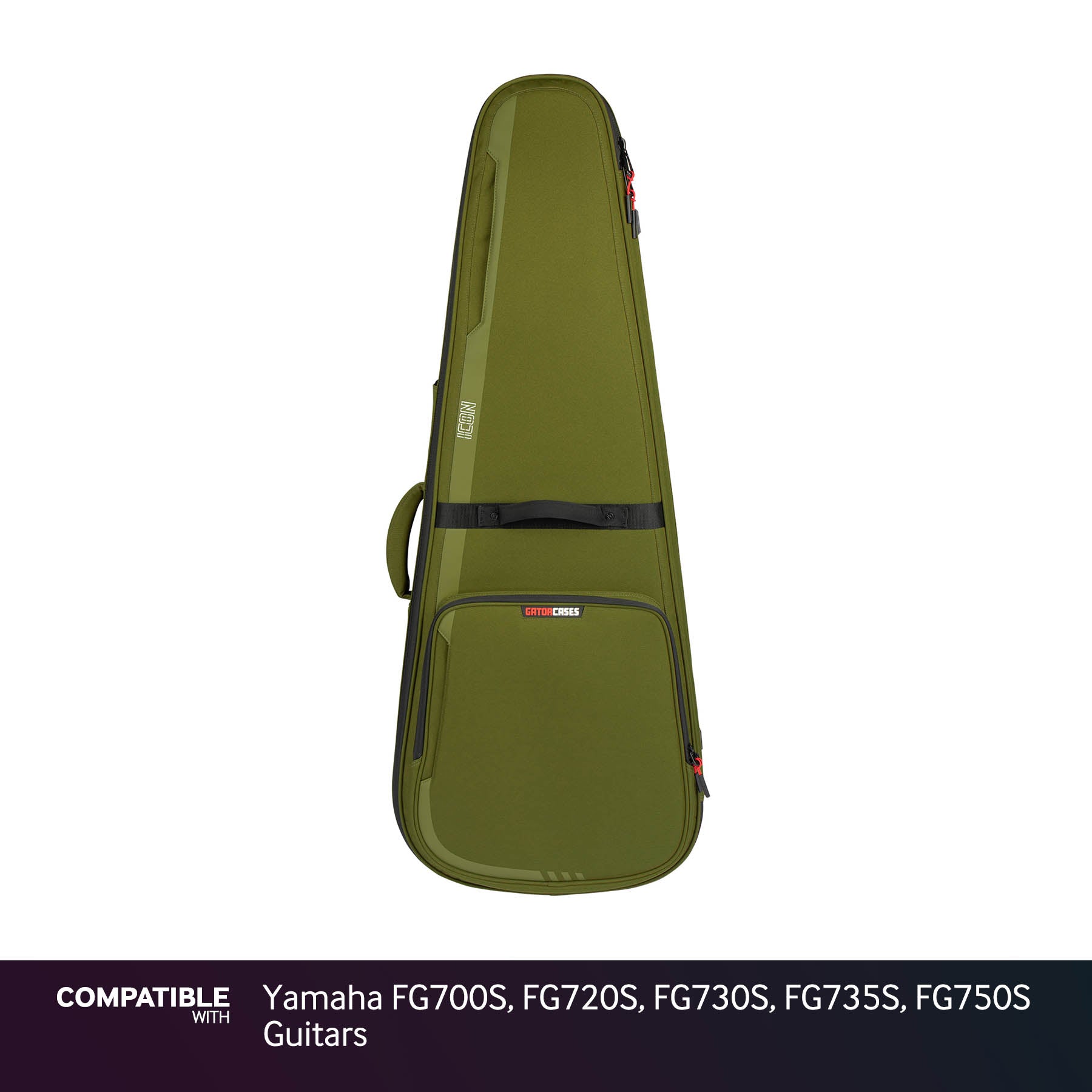 Gator Green ICON Case for Yamaha FG700S, FG720S, FG730S, FG735S, FG750S Guitars