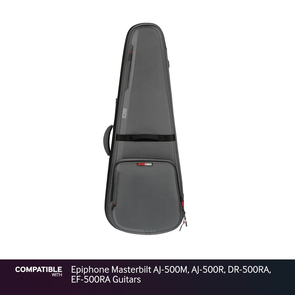 Gator Gray ICON Case for Epiphone Masterbilt AJ-500M, AJ-500R, DR-500RA, EF-500RA Guitars
