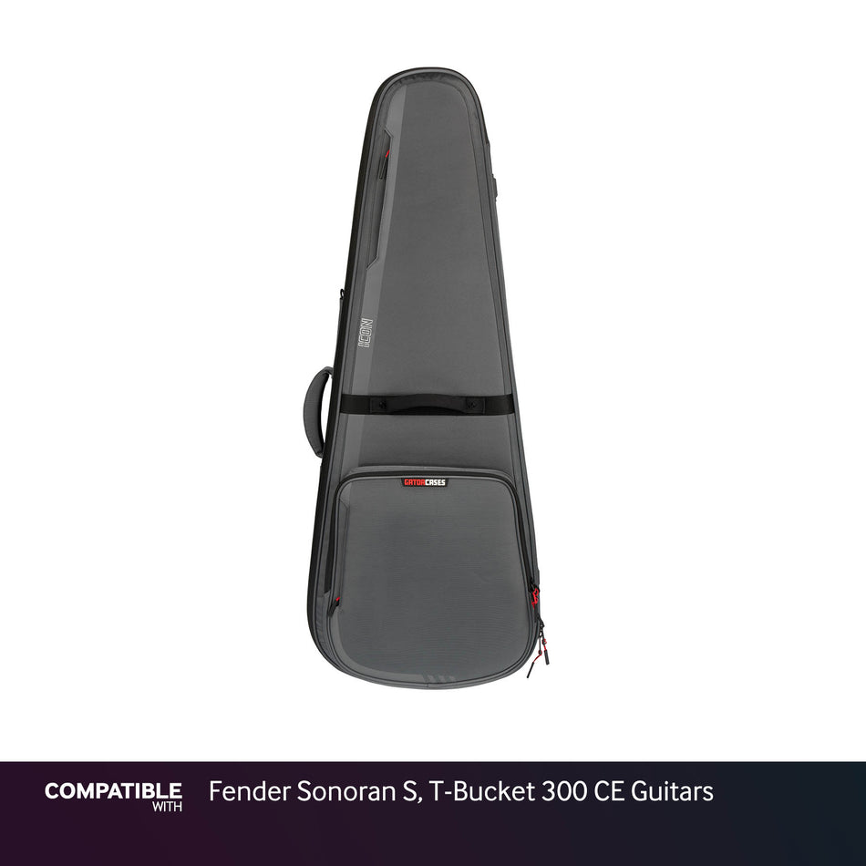 Gator Gray ICON Case for Fender Sonoran S, T-Bucket 300 CE Guitars