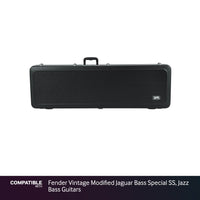 Gator Bass Case with LED for Fender Vintage Modified Jaguar Bass Special SS, Jazz Bass Guitars