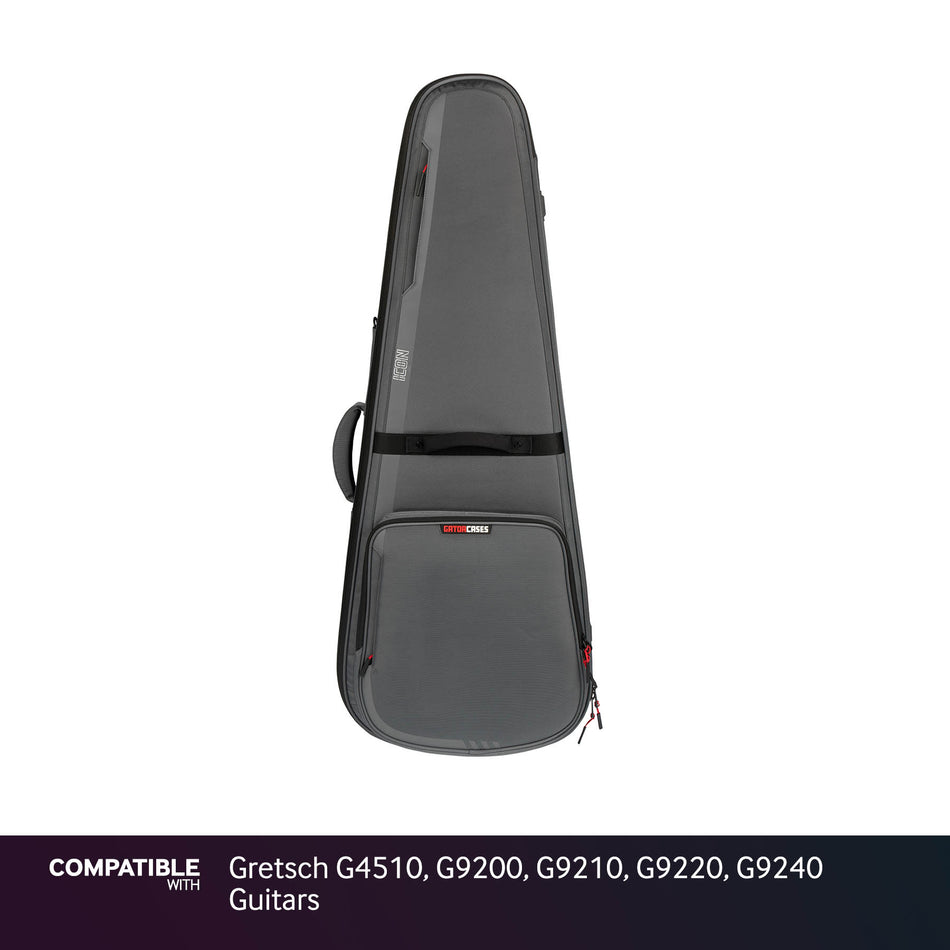 Gator Gray ICON Case for Gretsch G4510, G9200, G9210, G9220, G9240 Guitars