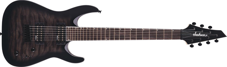 DNLC - Jackson JS Series Dinky Arch Top JS22Q-7 DKA HT Electric Guitar, Transparent Black Burst
