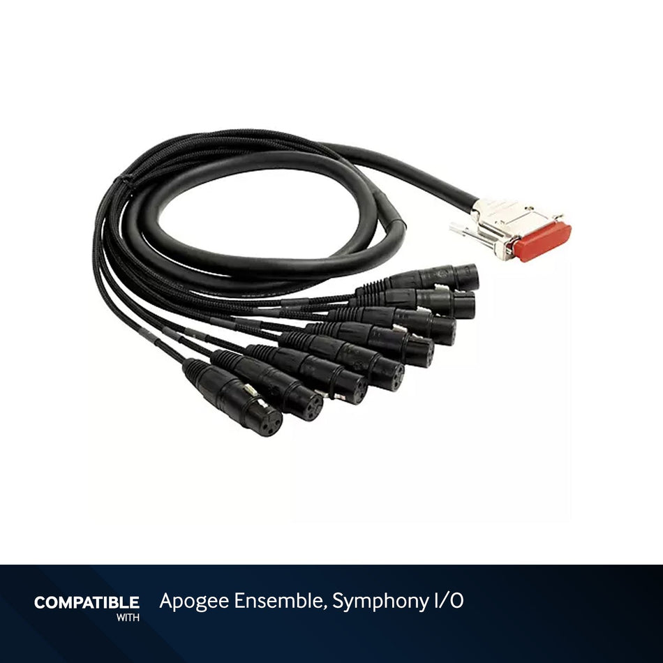 Mogami 10-foot DB-25 to XLRF Snake for Apogee Ensemble, Symphony I/O