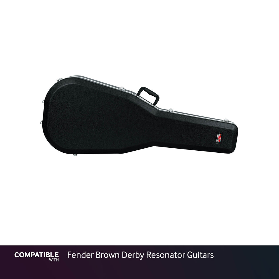 Gator Molded Case for Fender Brown Derby Resonator Guitars