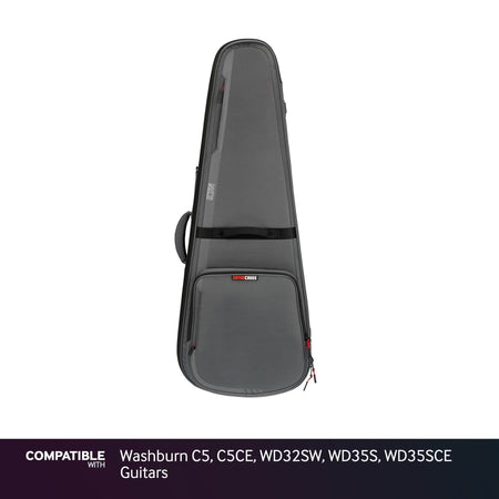 Gator Gray ICON Case for Washburn C5, C5CE, WD32SW, WD35S, WD35SCE Guitars