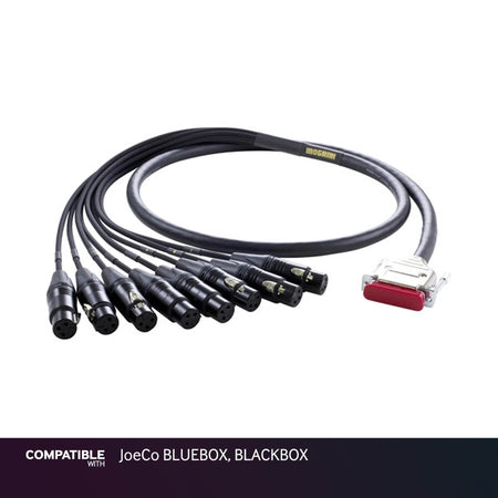 Mogami Gold 3-foot DB25 to XLRF Snake for JoeCo BLUEBOX, BLACKBOX