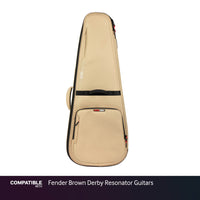 Gator Khaki ICON Case for Fender Brown Derby Resonator Guitars