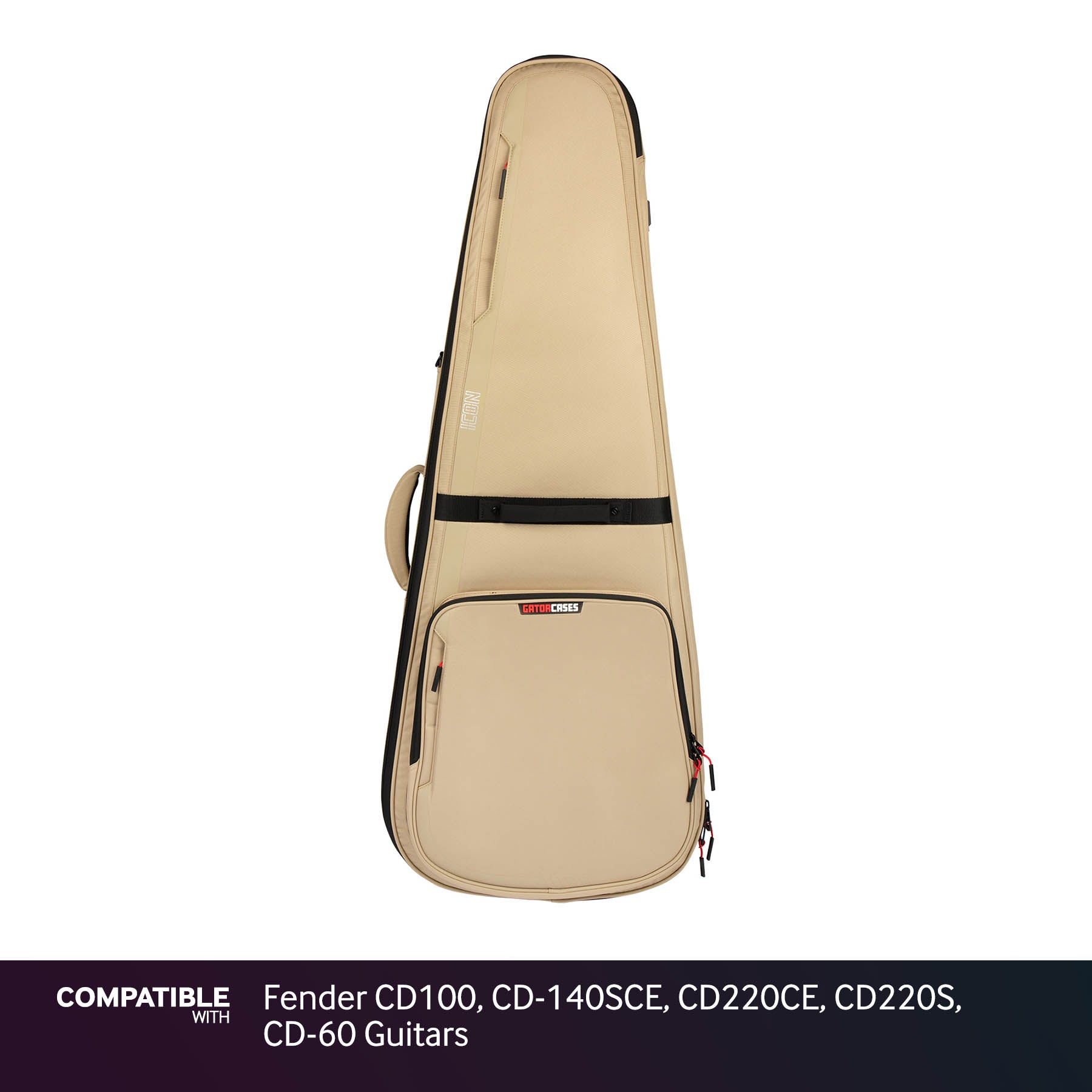 Gator Tan ICON Case for Fender CD100, CD-140SCE, CD220CE, CD220S, CD-60 Guitars