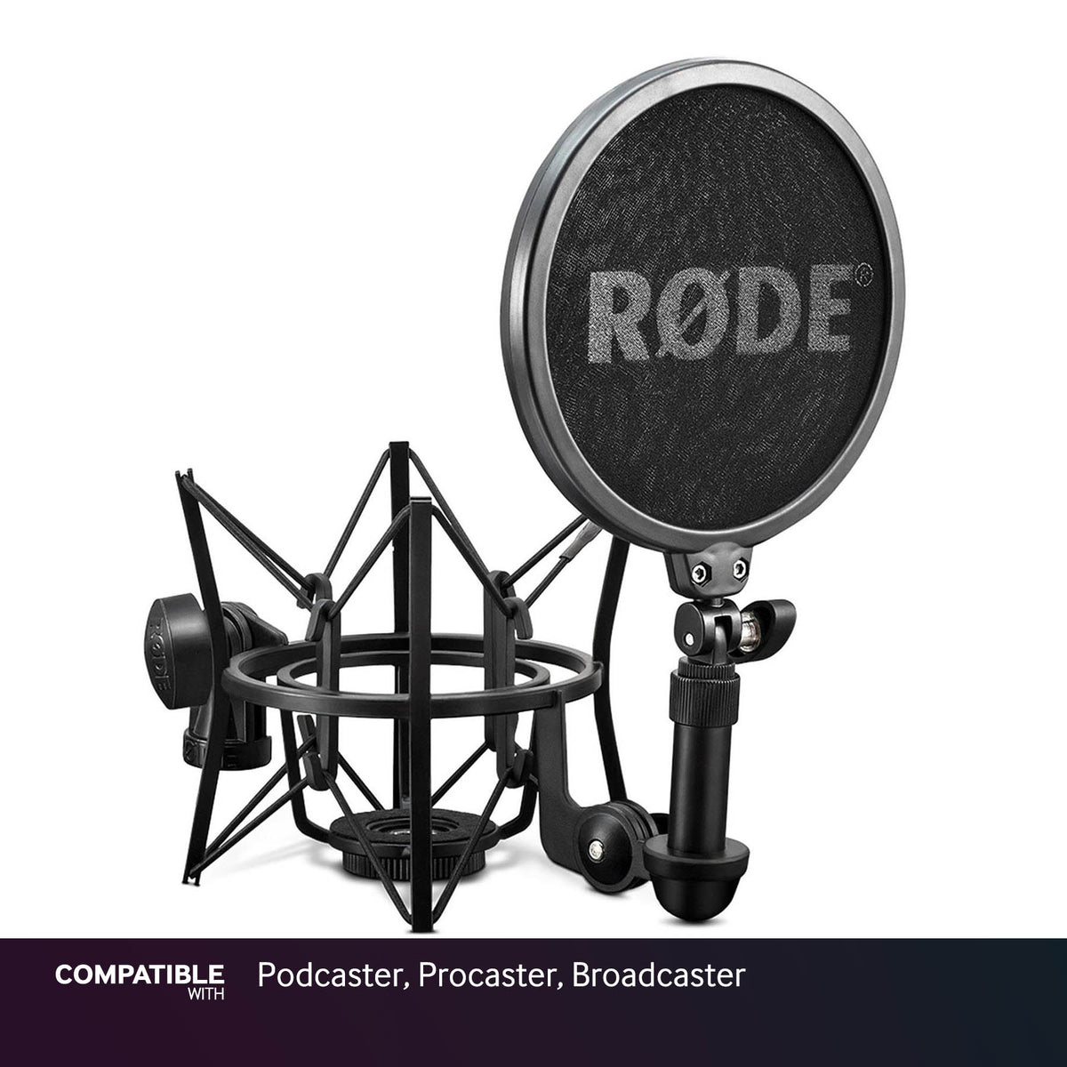 Rode Shock Mount with Pop Filter for Podcaster, Procaster, Broadcaster