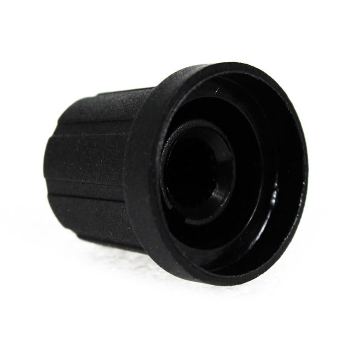 Black Knob with Cap (with Indicator Line) for Rane HC-6, PE-15, SM-26