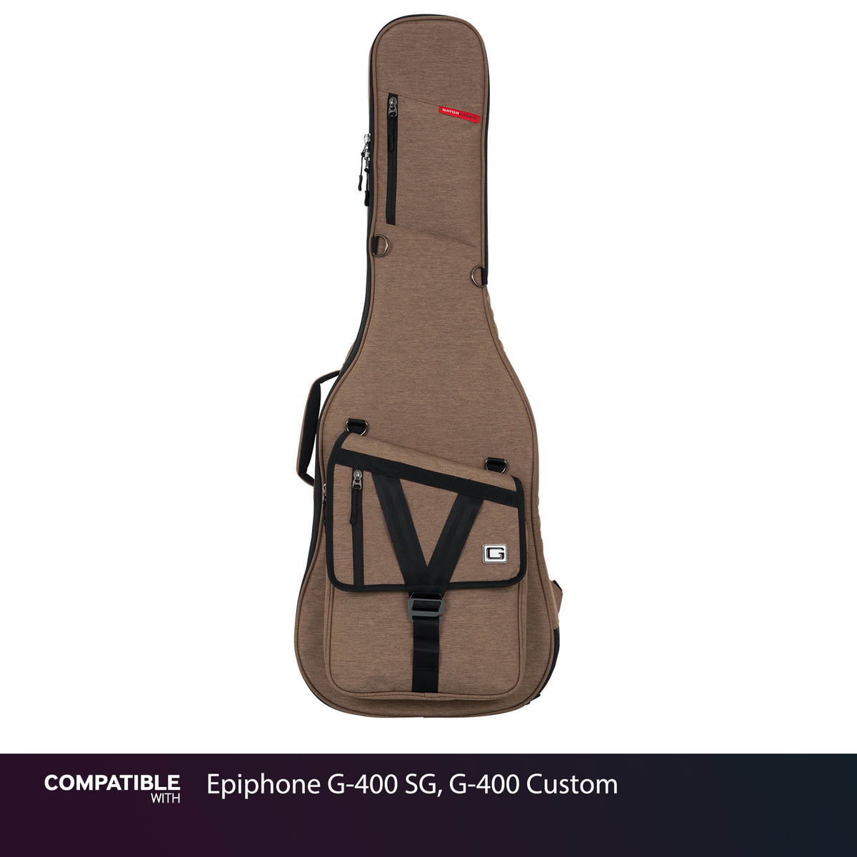 Gator Tan Transit Case for Epiphone G-400 SG, G-400 Custom