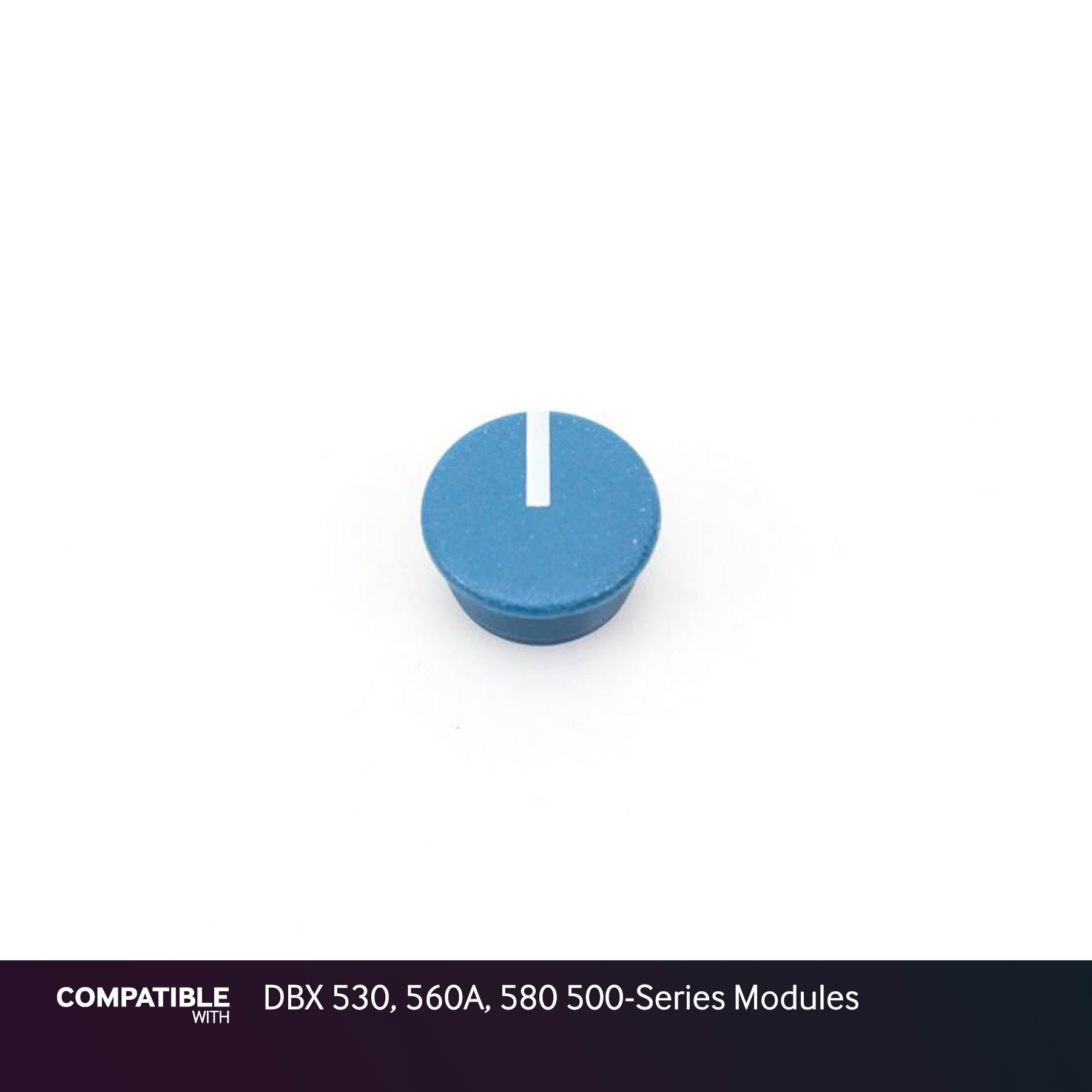 Blue Knob Cap with White Indicator Line for DBX 530, 560A, 580 500-Series Modules