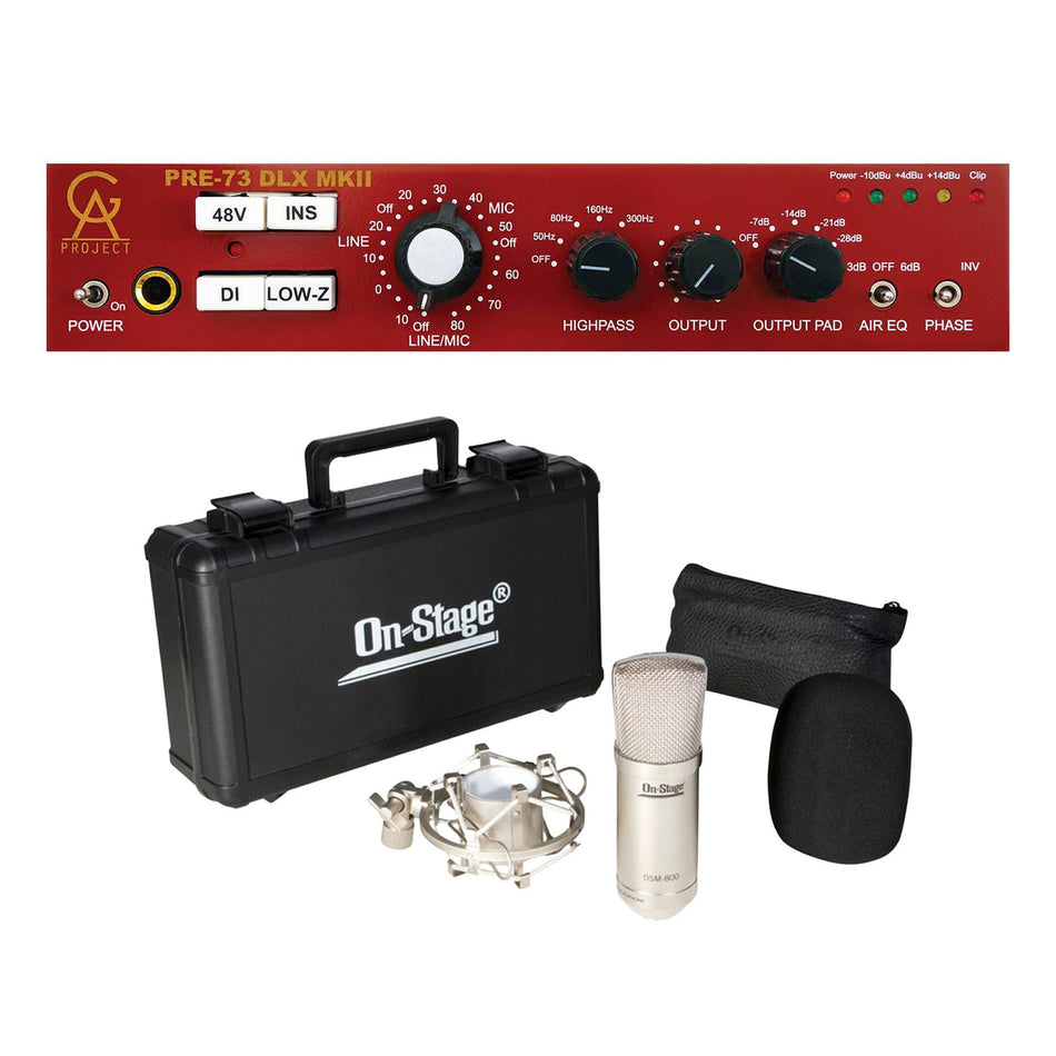 Golden Age Project Pre-73 DLX MKII Preamp Bundle with On-Stage AS800 Microphone