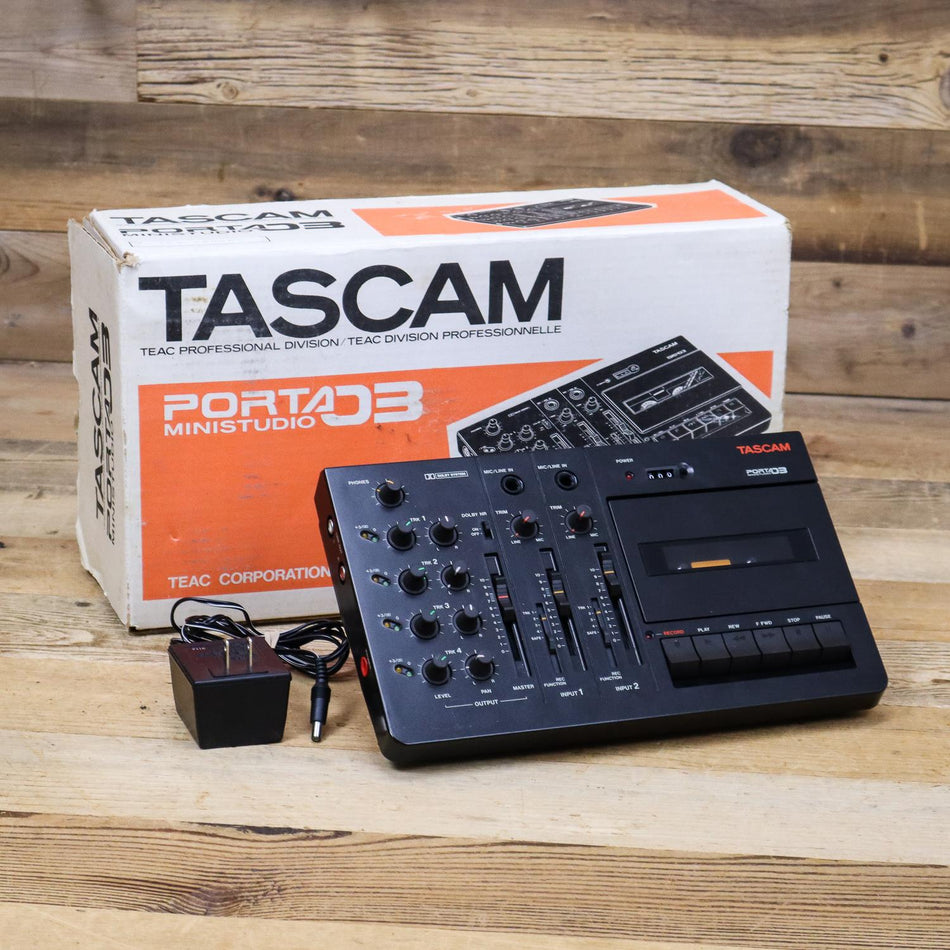 As Is Tascam Porta 03 Ministudio Analog Cassette Tape Recorder