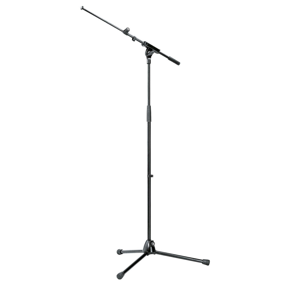 K&M 21080 Boom Arm Tripod Base Mic Stand, Black