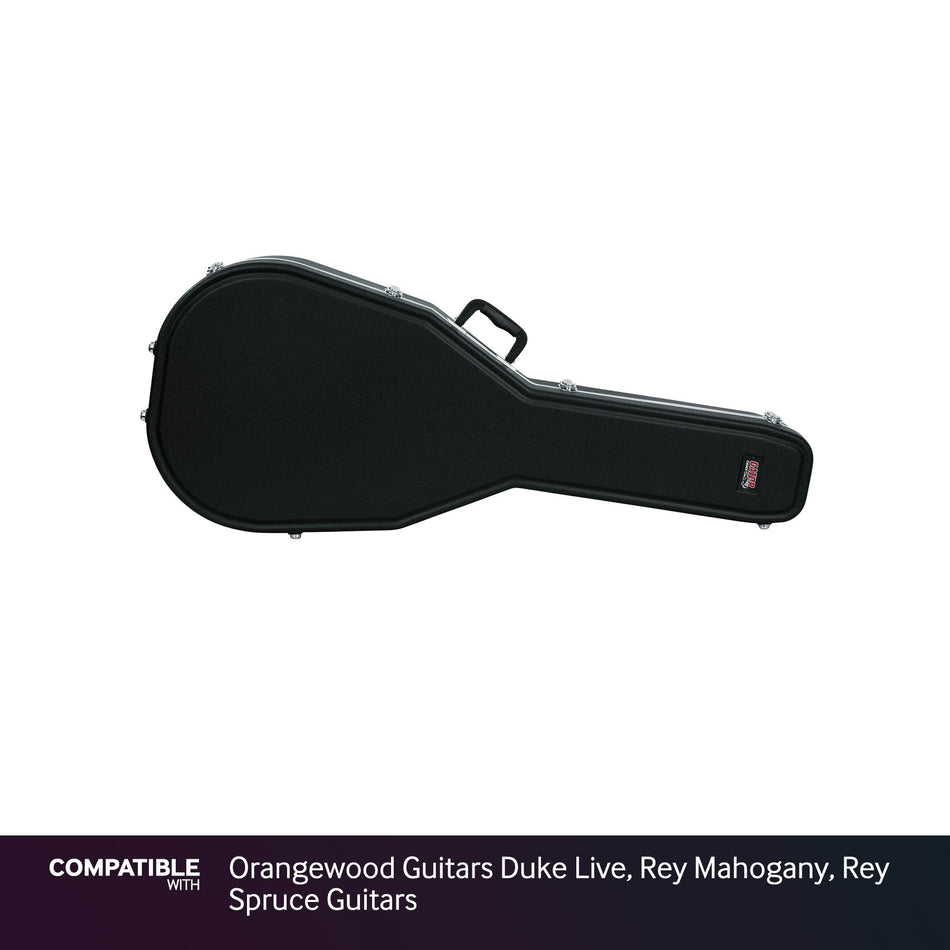 Gator Molded Case for Orangewood Guitars Duke Live, Rey Mahogany, Rey Spruce Guitars