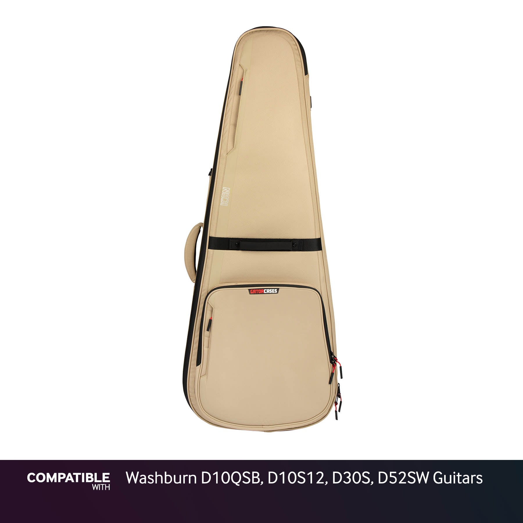 Gator Tan ICON Case for Washburn D10QSB, D10S12, D30S, D52SW Guitars