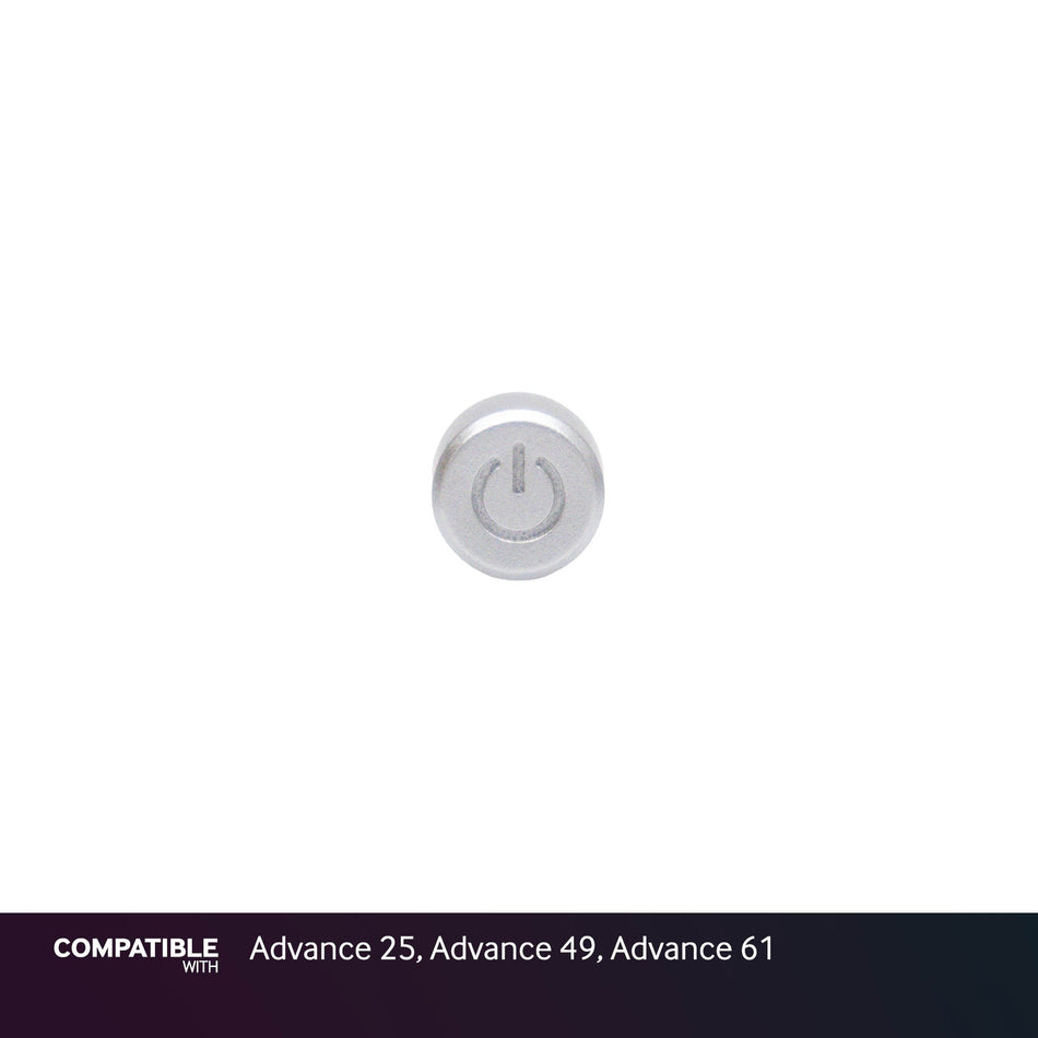 Akai Silver Power Button Cap for Advance 25, Advance 49, Advance 61