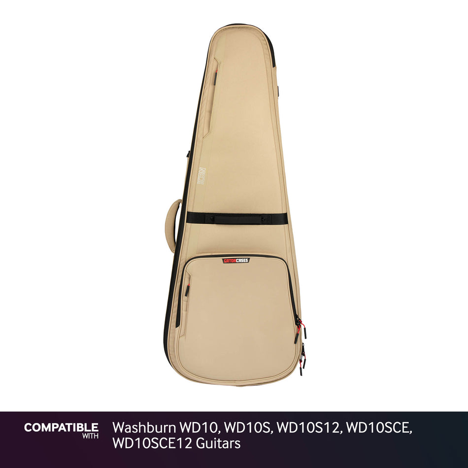 Gator Tan ICON Case for Washburn WD10, WD10S, WD10S12, WD10SCE, WD10SCE12 Guitars