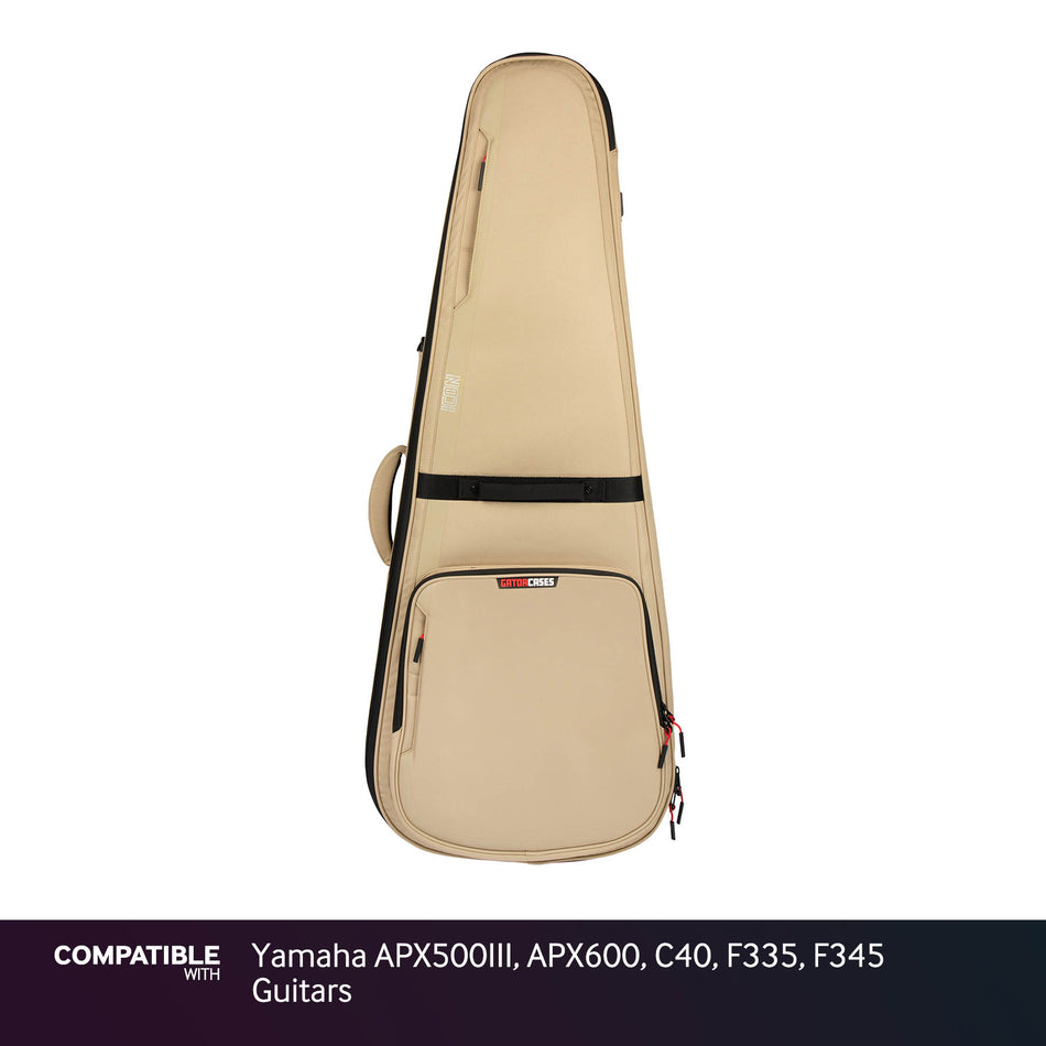 Gator Tan ICON Case for Yamaha APX500III, APX600, C40, F335, F345 Guitars