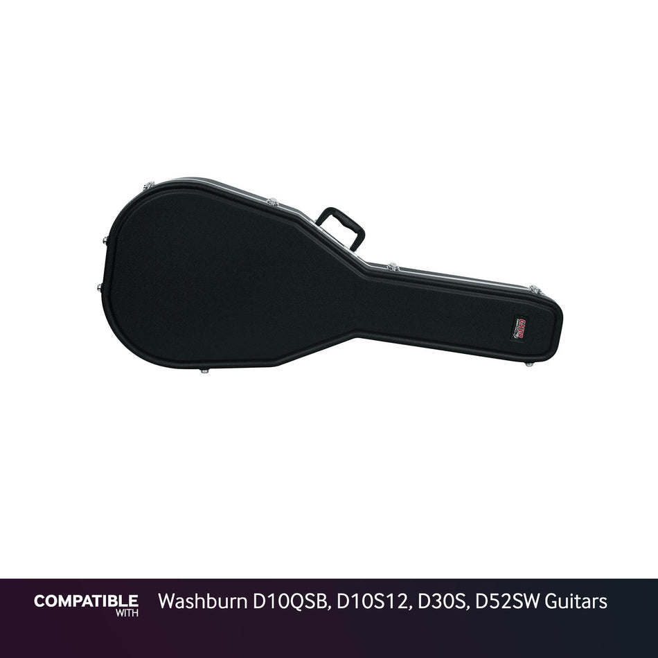 Gator Molded Case for Washburn D10QSB, D10S12, D30S, D52SW Guitars
