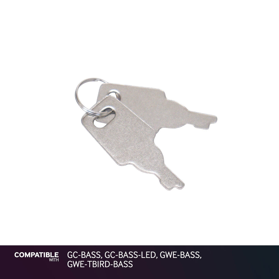 Gator Cases Keys for GC-BASS, GC-BASS-LED, GWE-BASS, GWE-TBIRD-BASS