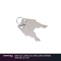 Gator Cases Keys for GWE-ELEC, GWE-ELEC-WIDE, GWE-EXTREME, GWE-JAG, GC-335