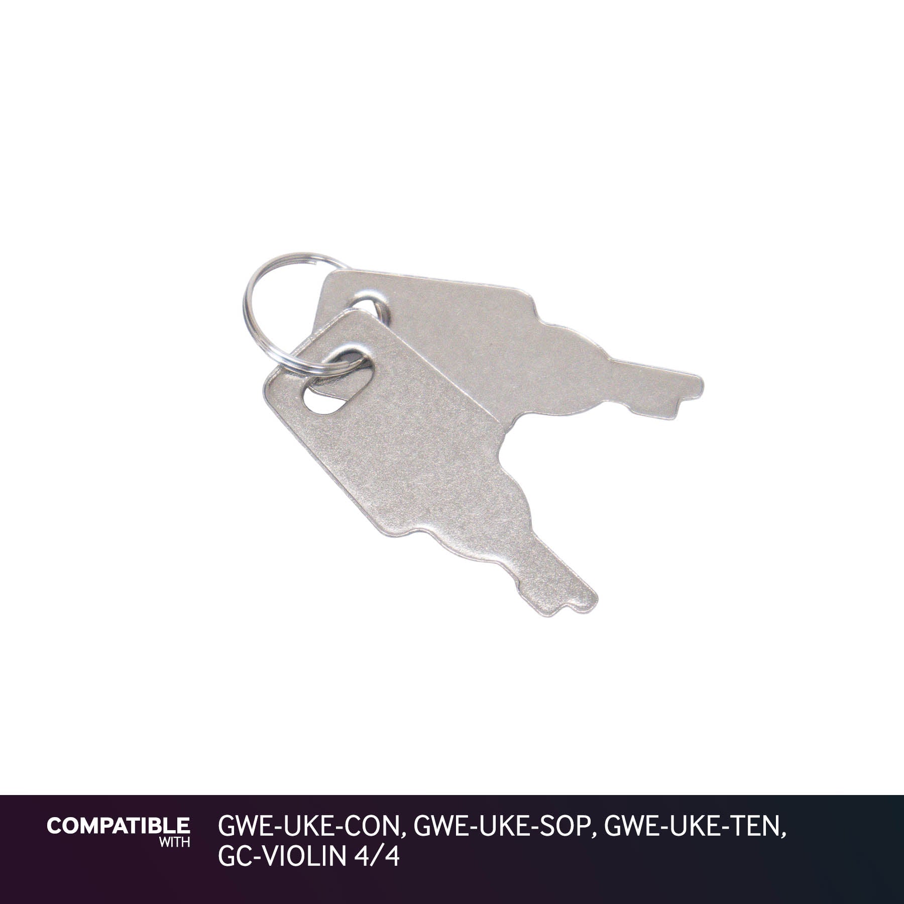 Gator Cases Keys for GWE-UKE-CON, GWE-UKE-SOP, GWE-UKE-TEN, GC-VIOLIN 4/4