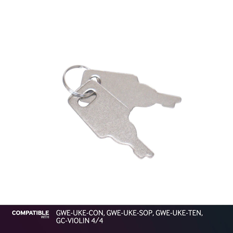 Gator Cases Keys for GWE-UKE-CON, GWE-UKE-SOP, GWE-UKE-TEN, GC-VIOLIN 4/4