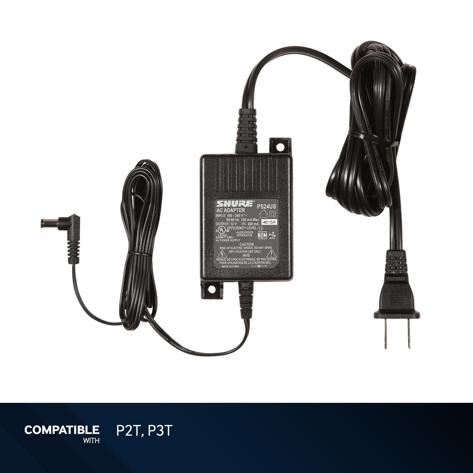 Shure Power Supply for P2T, P3T Wireless Systems