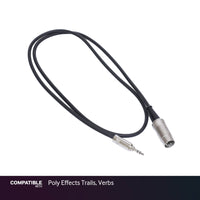 Rapco 1/8" TRS MIDI Type-A Cable for Poly Effects Trails, Verbs