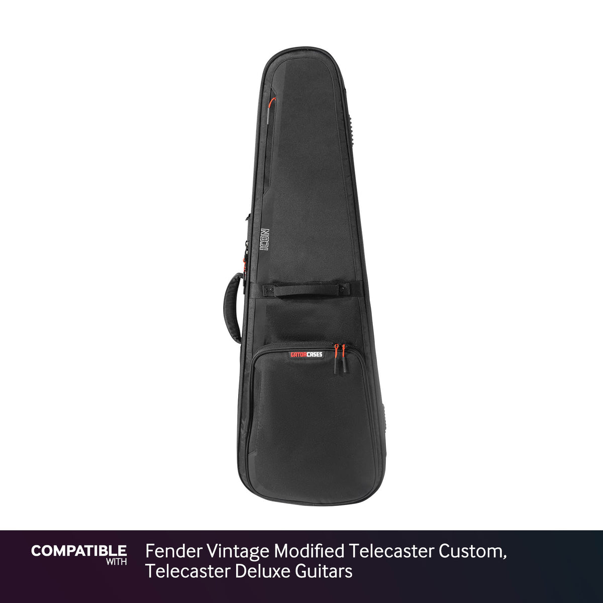 Gator Black ICON Case for Fender Vintage Modified Telecaster Custom, Telecaster Deluxe Guitars