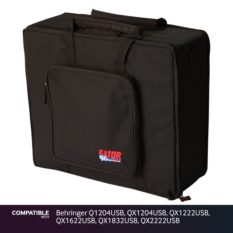 Gator Lightweight 16" x 19" Case for Behringer Q1204USB, QX1204USB, QX1222USB, QX1622USB, QX1832USB, QX2222USB