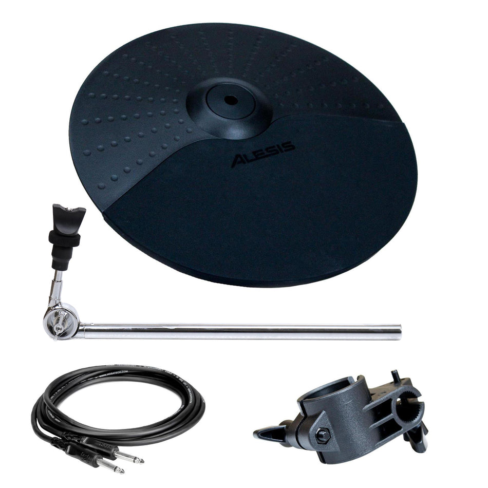 Alesis 10" Single-Zone Cymbal Pad Bundle with Support Arm, Clamp, 1/4" TS Cable