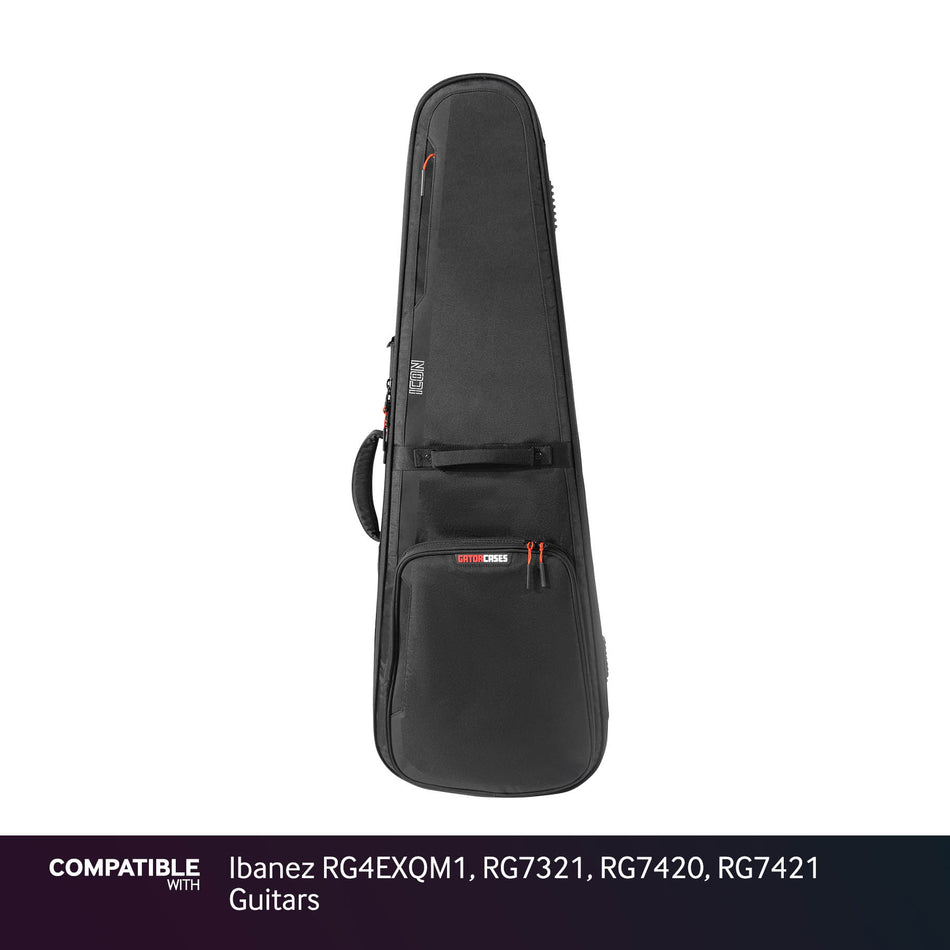 Gator Black ICON Case for Ibanez RG4EXQM1, RG7321, RG7420, RG7421 Guitars