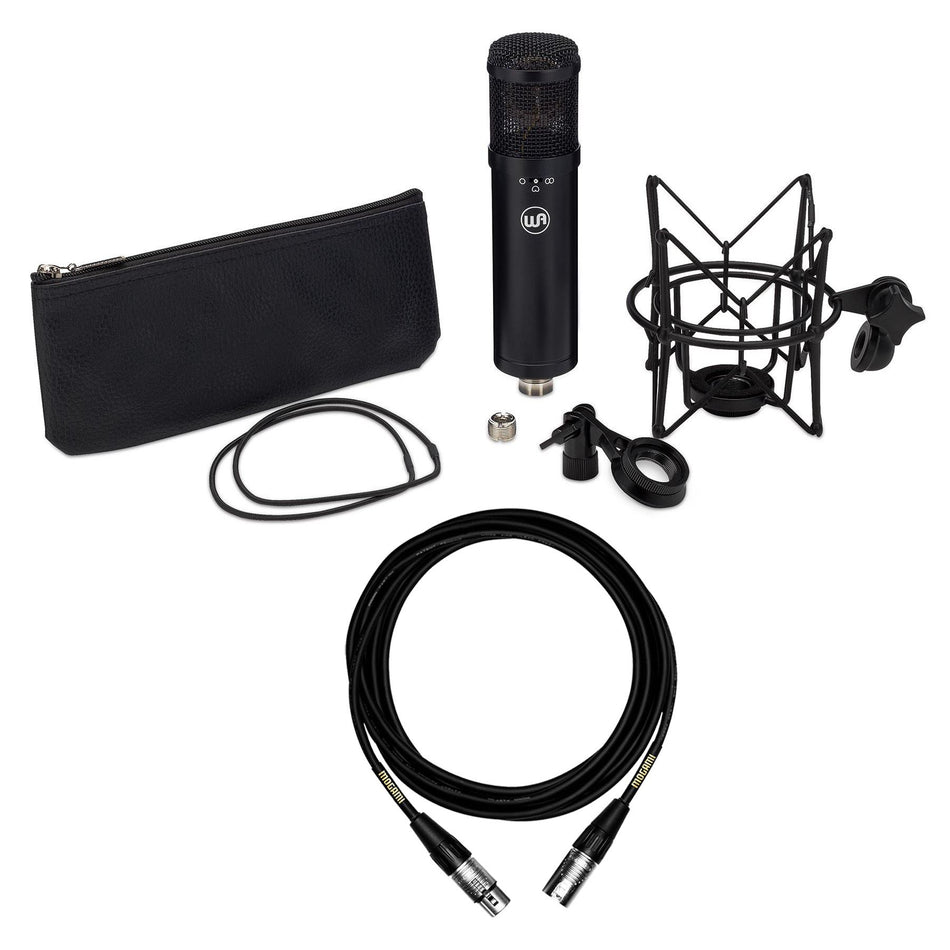 Warm Audio WA-47Jr Black Microphone Bundle with Mogami XLR Cable
