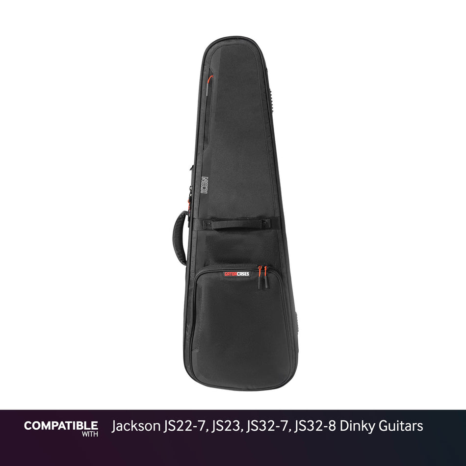 Gator Black ICON Case for Jackson JS22-7, JS23, JS32-7, JS32-8 Dinky Guitars