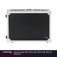 Gator Tour Case for Allen & Heath ZED-22FX, ZED-22FX USB, ZED-24, ZED-R16