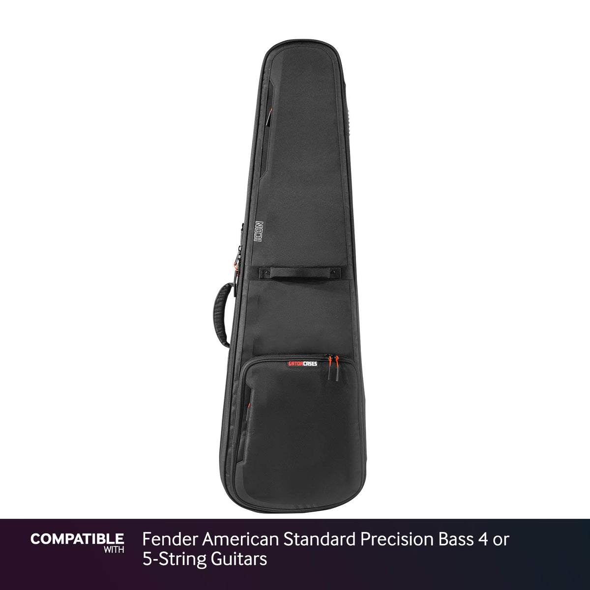 Gator Black ICON Case for Fender American Standard Precision Bass 4 or 5-String Guitars