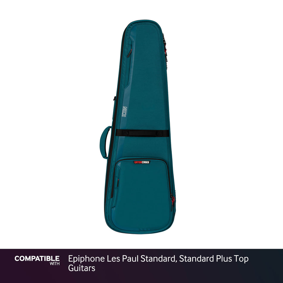 Gator Blue ICON Case for Epiphone Les Paul Standard, Standard Plus Top Guitars