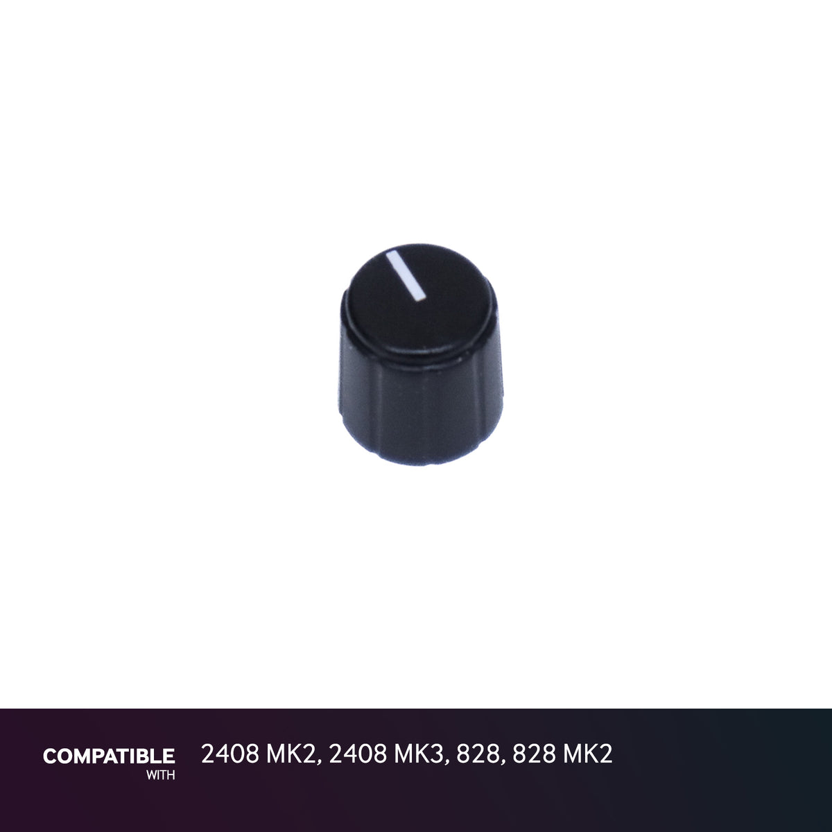 MOTU Black Knob with Indicator Line for 2408 MK2, 2408 MK3, 828, 828 MK2