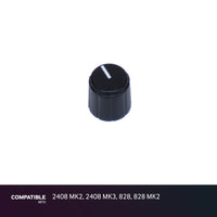 MOTU Black Knob with Indicator Line for 2408 MK2, 2408 MK3, 828, 828 MK2