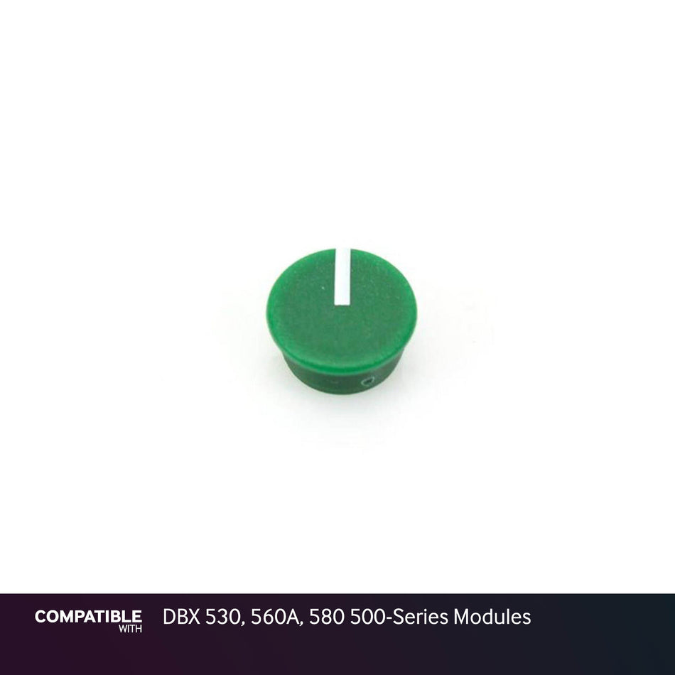 Green Knob Cap with White Indicator Line for DBX 530, 560A, 580 500-Series Modules