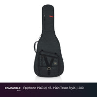 Gator Black Jumbo Gig Bag fits Epiphone 1963 AJ-45, 1964 Texan Style, J-200